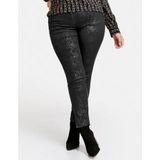 Samoon five-pocketsbroek »Hose mit glänzendem Snake-Print«