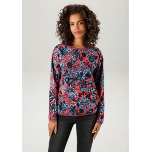 Aniston CASUAL Sweatshirt met fantasierijke bloemenprint - elk stuk is uniek