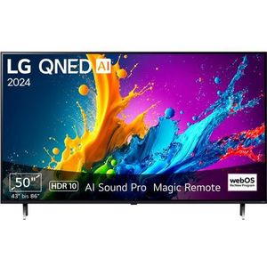 LG QNED-tv 50QNED80T6A, 126 cm / 50", 4K Ultra HD, Smart TV