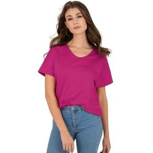 Trigema T-shirt TRIGEMA oversized T-shirt met een V-hals (1-delig)