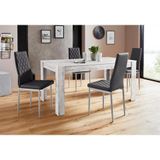 my home eethoek Lynn160/Brooke Tafel met 4 stoelen (set, 5-delig)
