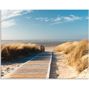 Artland Keukenwand Noordzeestrand op Langeoog - pier Aluminium spatscherm met plakband, gemakkelijke montage