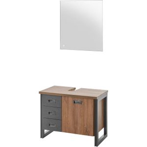 Badmeubel - Eiken Honingkleur - Houtmateriaal - Melamine Gecoat
