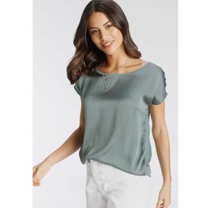 Laura Scott Overhemdblouse van satijn en jersey