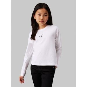 Calvin Klein Shirt met lange mouwen CK LOGO LS T-SHIRT voor kinderen tot 16 jaar en met logoprint