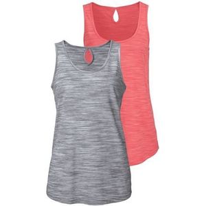 Beachtime Tanktop Met structuureffect in een gemakkelijk te onderhouden kwaliteit (Set van 2)