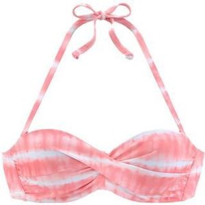 s.Oliver RED LABEL Beachwear Bikinitop met beugels Enja met batikprint en wikkel-look