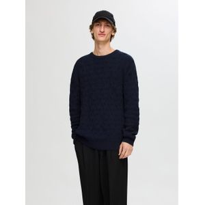 SELECTED HOMME Gebreide trui SLHCALLIS LS KNIT CABLE CREW NECK NOOS