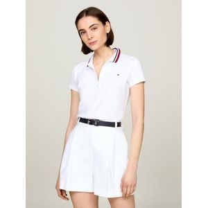 Tommy Hilfiger Poloshirt SLIM GLOBAL STRIPE POLO SS Polokraag met contrasterende strepen, kleine knoopsluiting