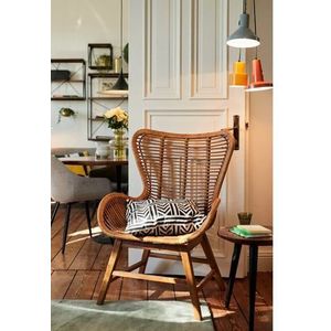 TOM TAILOR HOME Fauteuil T-RATTAN ARMCHAIR Rotanstoel met armleuningen met teakhouten frame, organisch model