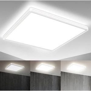B.K.Licht Led-plafondlamp BK_DP1313 LED plafondlamp paneel, dimbaar, achtergrondverlichting, geheugenfunctie (1 stuk)