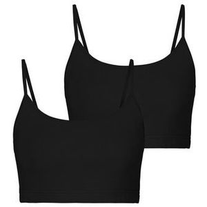 Lascana Bustier van elastisch katoen (2-delig, Set van 2)