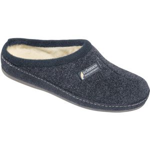 Zwart - Pantoffels - Textiel - Scheerwol Binnenzool