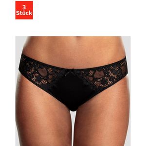 Petite fleur Slip met iets transparante jacquard-kant aan beide kanten opzij (3 stuks)