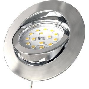 B.K.Licht Ledinbouwlamp BK_EL1074 LED inbouwlamp, set van 5, dimbaar, draaibaar, warm wit (5 stuks)