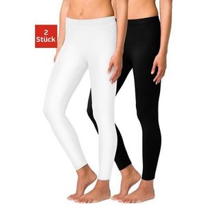 vivance active Legging met rubberen tailleband, loungewear (2-delig, Set van 2)