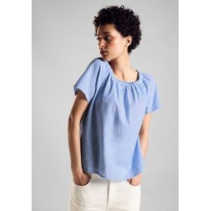 STREET ONE Blouse met korte mouwen met ruches