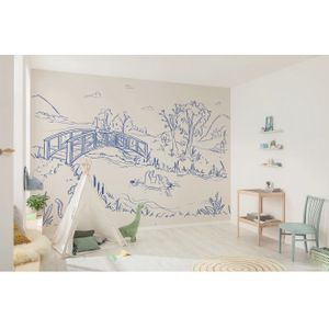 Komar Kinderbehang Disney Winnie the Pooh Blue Ink (1 stuk)