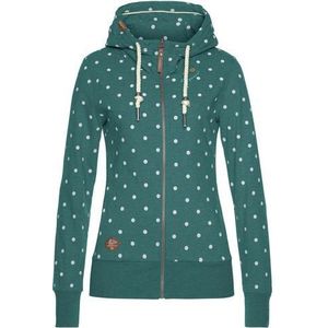 Ragwear Functioneel capuchonsweatvest PAYA DOTS O met all-over-stippenprint design