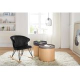 andas schommelstoel »Tarim« met metalen onderstel en sfeervolle velvetbekleding, zithoogte 48 cm
