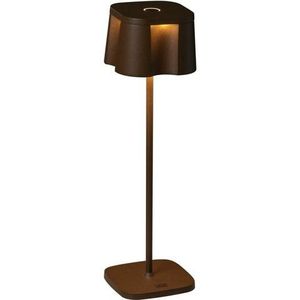Konstsmide Nice tafellamp - 2,5 W LED - Roestkleur - Met oplaadstation - voor binnen en buiten - dimbaar