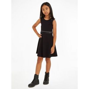 Calvin Klein Skaterjurk LOGO TAPE SLEEVELESS PUNTO DRESS