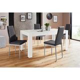 my home eethoek Lynn160/Brooke Tafel met 4 stoelen (set, 5-delig)