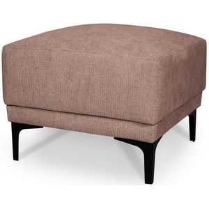 Places of Style Hocker Xander Breedte 58 cm, soft-touch chenille, zwarte metalen voeten