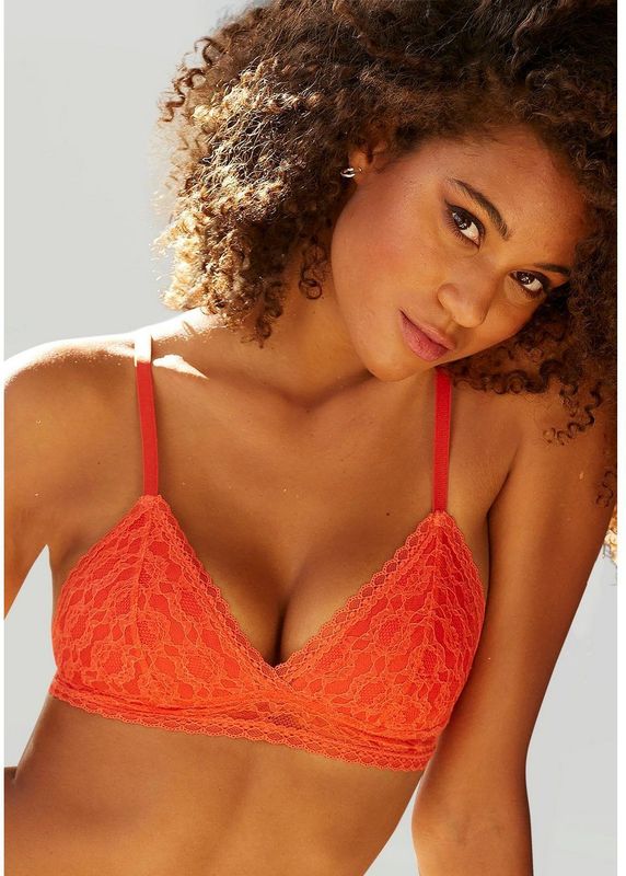 s.Oliver RED LABEL Beachwear Bralette Clarissse zonder beugels van fijn, gebloemd kant zonder sluiting en beugels