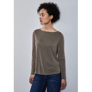 STREET ONE Shirt met lange mouwen met belettering