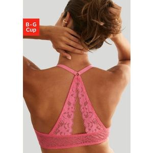 Lascana Bh met steuncups Premium Dessous met prachtige kanten achterkant en voorsluiting, ondergoed