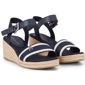 Tommy Hilfiger Sleehaksandaaltjes WEBBING WEDGE SANDAL