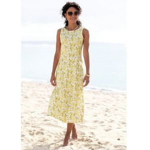 Beachtime Midi-jurk met bloemenprint, midi jurk van jersey stof, strandjurk