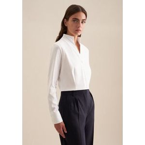 seidensticker Klassieke blouse Zwarte roos Lange mouwen kraag uni