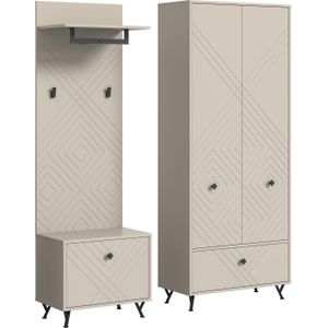Kledingkast - Zandbeige - MDF - Mat
