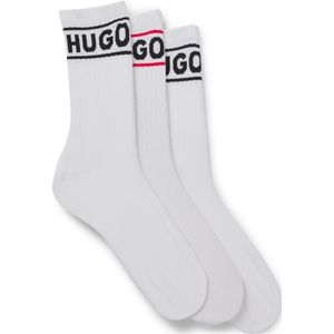 HUGO underwear Vrijetijdssokken 3P QSRIB SPORTY CC W met contrasterend logo-detail (3 paar, Set van 3)