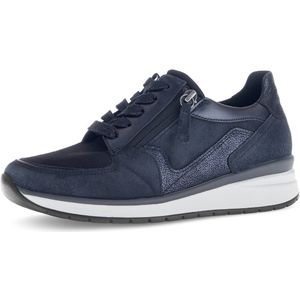 Sneaker - Donkerblauw - Vetersluiting - Sleehak - Extra Breed