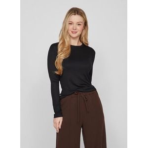 Vila Shirt met lange mouwen VIALEXIA O-NECK L/S TOP - NOOS