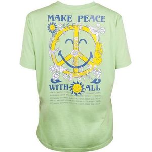 Capelli New York T-shirt met peace print op de rug - smiley word collection