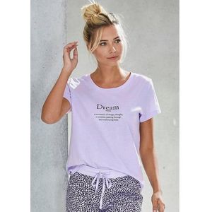 Vivance Dreams Pyjama top met statementprint