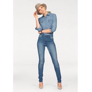 Arizona Jeans blouse Met drukknopen in parelmoer-look