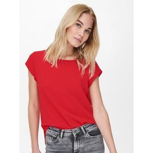 Only Blouse met korte mouwen ONLVIC S/S SOLID TOP NOOS PTM