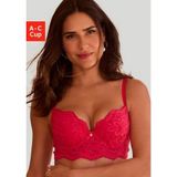 s.Oliver RED LABEL Beachwear Push-up-bh Charline met verlengde onderbusteband van kant, dessous