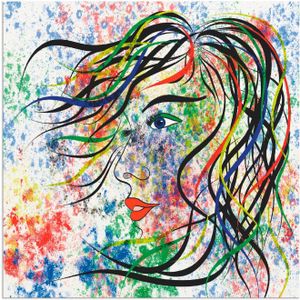 Modern Portret - Multicolour - Aluminium Dibond Print