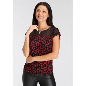 Melrose T-shirt met transparant gedeelte