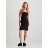 Calvin Klein Jurk met spaghettibandjes LOGO ELASTIC STRAPPY DRESS