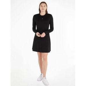 TOMMY JEANS Skaterjurk TJW LS FIT & FLARE DRESS met tommy jeans-merklabel