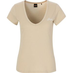 Boss Orange Shirt met V-hals C_Eslane_4 met een logo-opschrift