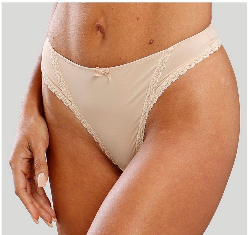 s.Oliver RED LABEL Beachwear String Camille met fijne kanten rand