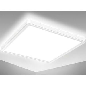 B.K.Licht Led-plafondlamp BK_DB1559 LED badkamer plafondlamp, met achtergrondverlichting, ultraplat (1 stuk)